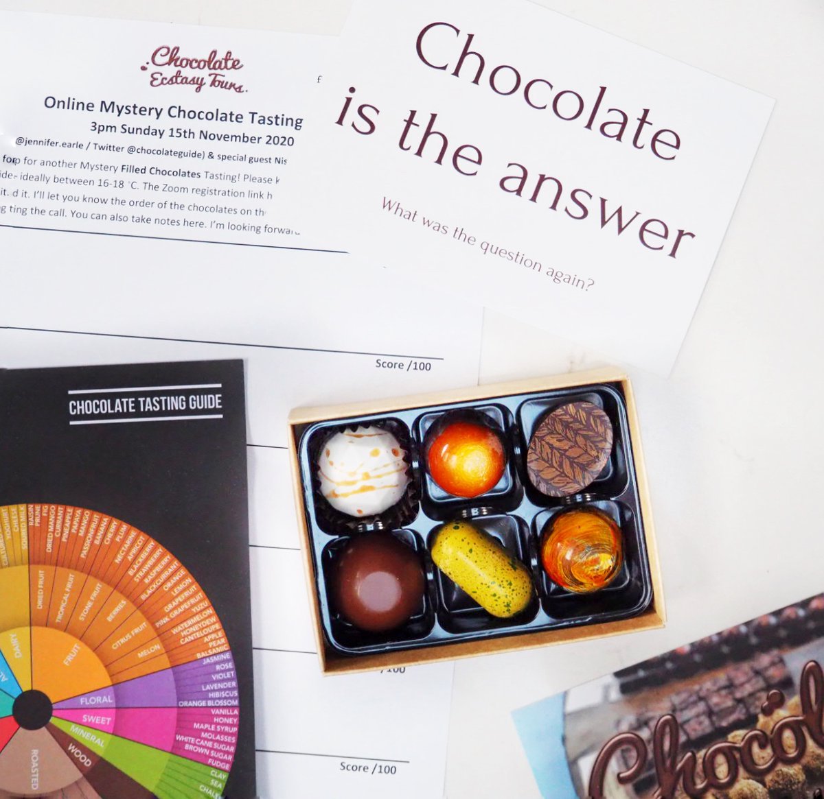 And from  @chocolatetours we highly recommend a gift certificate for their new online Mystery Chocolate Truffle Tastings where you can taste handpicked truffles along with a foodie guest.  #ChocolateTastings  #LockdownActivity