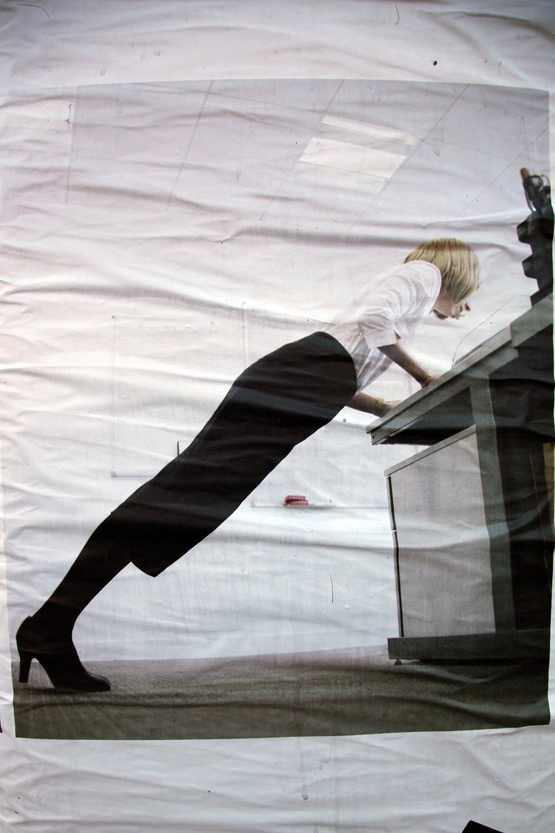 dawn_woolley's tweet photo. Also in the #CurativeThings poster campaign series, Office Exercises by Lucie Armstrong, an artist and lecturer @LeedsArtsUni produced with support from @LAUresearchdept and selected in collaboration with @CatrionaMcAra https://t.co/p4JtZpKs75