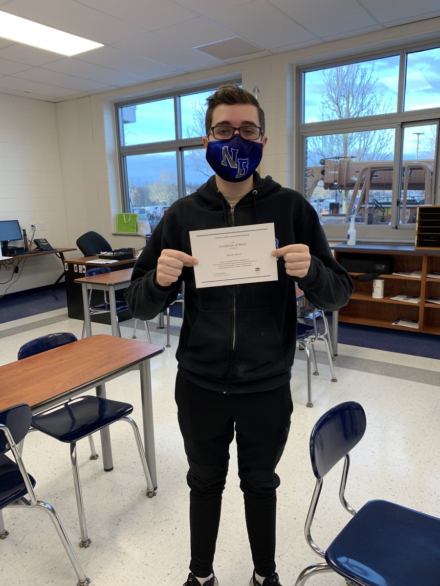 Congratulations to David Reed who has advanced to Finalist standing for the National Merit Scholarship Program.