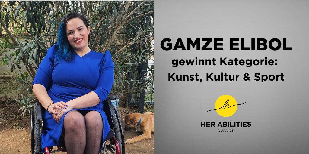 LFDWdach's tweet photo. Der #HerAbilities Award in Kunst, Kultur & Sport geht an 🥁
Gamze Elibol (🇹🇷) @sanatengelsiz! Gamze ist eine bahnbrechende Schauspielerin und Regisseurin mit Behinderung an türkischen Staatstheatern. (1/2) https://t.co/qKkHauZnoH