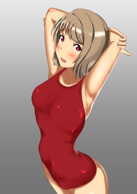 せんぱぁ～い。こういうのがすきなんですかぁ?❤️
#中須かすみ
#競泳水着 