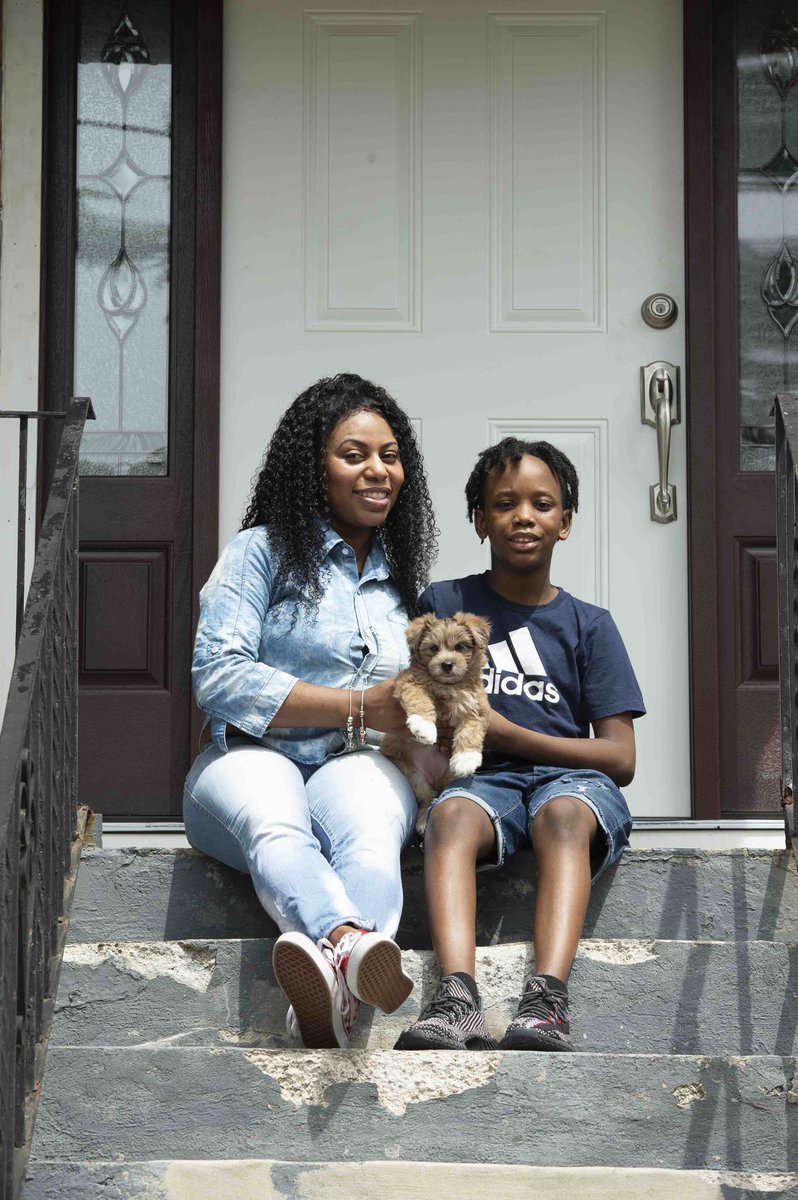 mahahome's tweet image. After big news on Monday, we end the week with a look back to one of the first STASH homeowners last summer #firstgenhome #firstgenfriday #firstgengraduate #bospoli #mattapan #mapoli #aboyandhisdog #aboyandhisdogandhismom #aboyadogandahome
