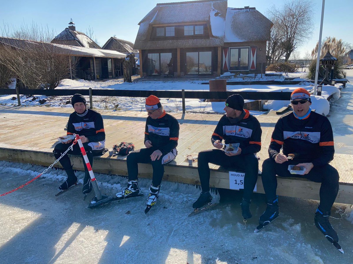 Even met de mannen van Kwestie van Balans op pad. Schaatsen in Belt Schutsloot.