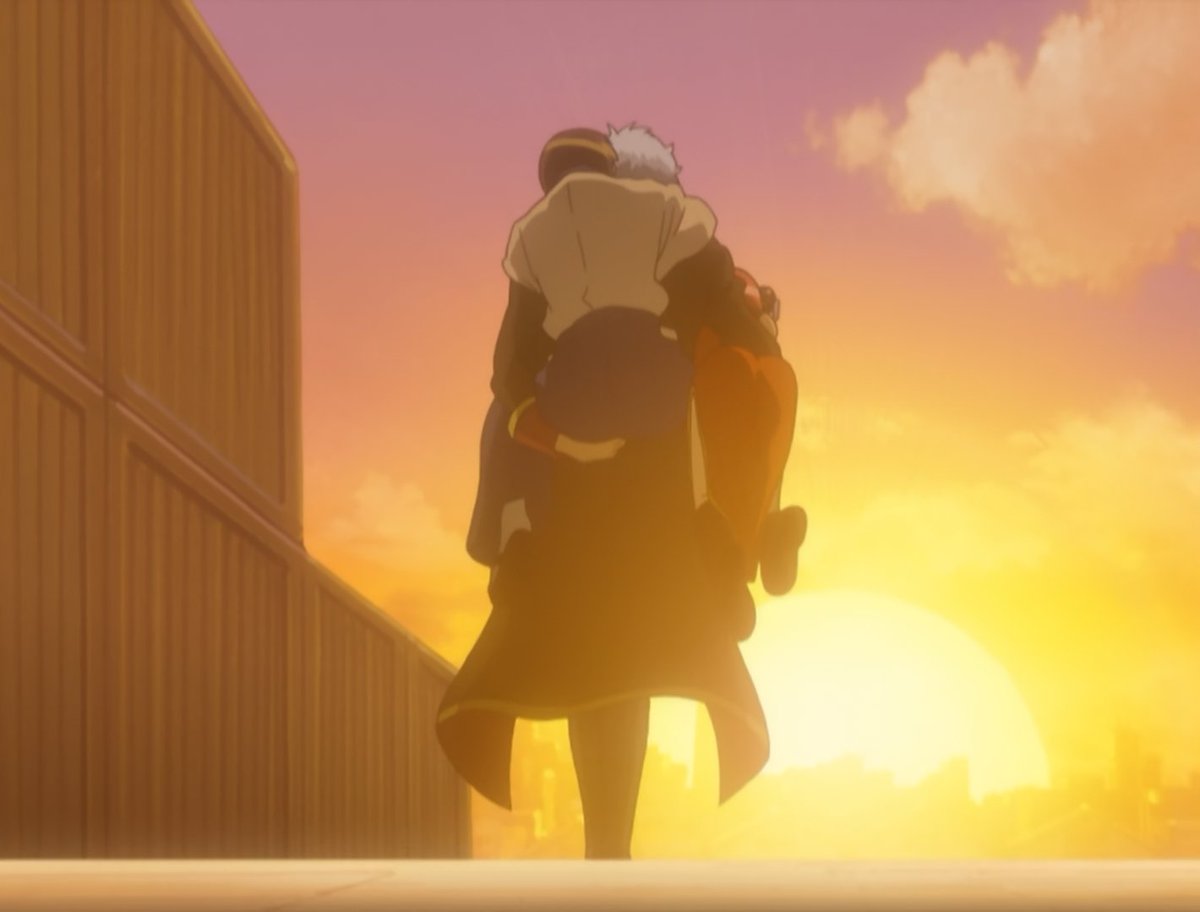 The show starts with Gintoki alone, but by coincidences of life he ends up meeting Shinpachi and Kagura. Fated meetings that will change their lonely lives into a way more colorful ones.The main trio has one of my favourite dynamics ever and that's what I wanted from Gintama.