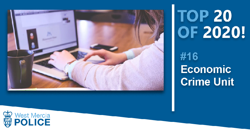 WMerciaPolice's tweet photo. TOP 20 of 2020 | #16
Our #EconomicCrimeUnit were busy last year working with our communities and supporting victims to prevent fraudulent crimes.
In 2020, we:
💷 Removed £2.6M from offenders
💸 Prevented the loss of £889K
👮 Made 10 significant arrests
#FraudPrevention https://t.co/RkW5TM2MnU