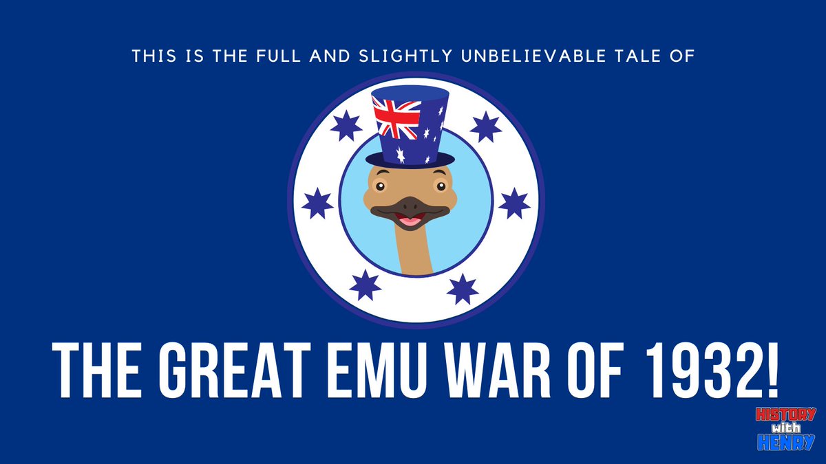 This is the wonderful thing about history, stories like these you just couldn’t MAKE up! Yet..all 100% true! historywithhenry.com/the-great-emu-…
#Historyteacher #Historyblog #Historyfun #Emu #EmuWar