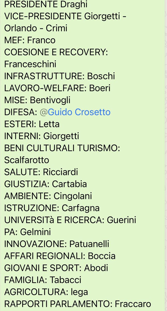 AlfonsoCelotto's tweet photo. #totoministri 
Girano liste di ogni genere .... solo #fake? Fra un paio di ore sapremo .... https://t.co/t64bQhV4Hh