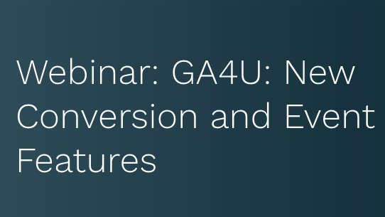 Launching a new webinar series on the new <a href="/googleanalytics/">Google Analytics</a> 4 properties. First up is a deep-dive into new events and conversions.

To quote Sum 41, these will be all killer, no filler. Just live demos and helpful tips on GA4. 

Register: register.gotowebinar.com/register/18107…