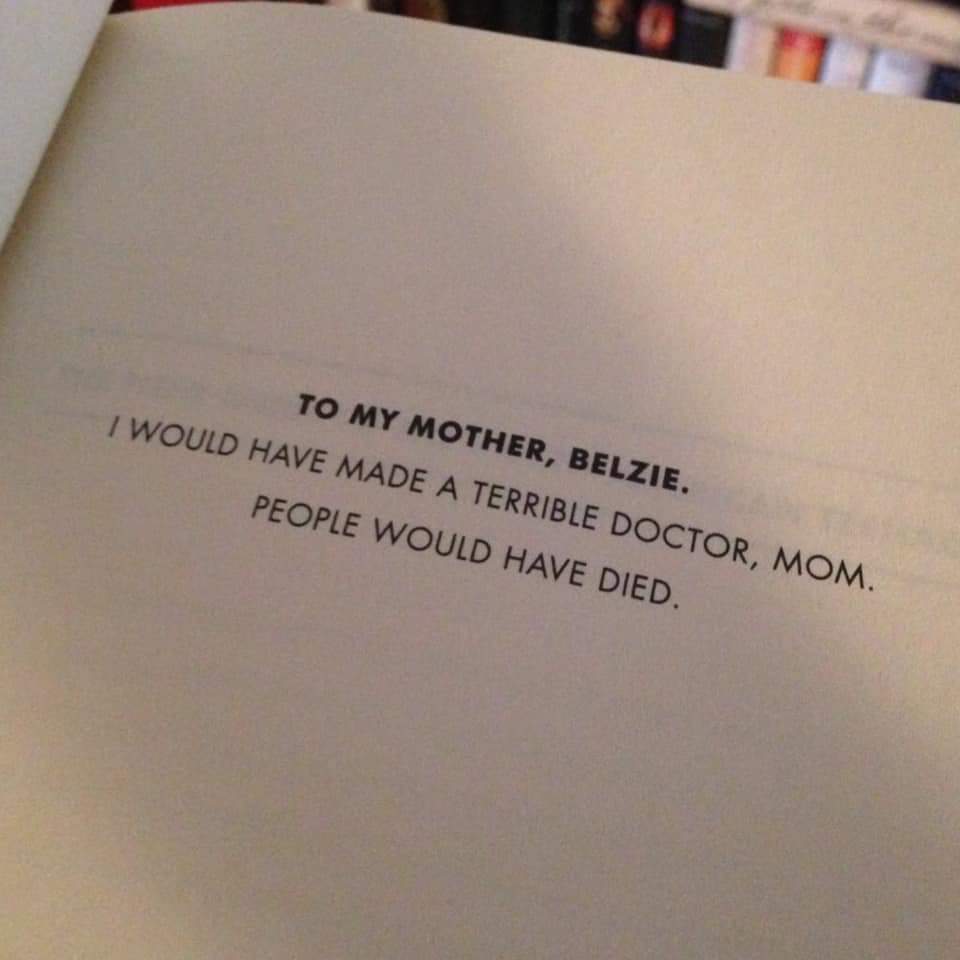 sayantansunnyg's tweet image. Still one of the best book dedication pages of all time.