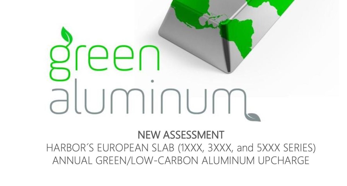 HARBOR ANNOUNCES: NEW! European Green/Low-Carbon  Aluminum Slab (1xxx, 3xxx, 5xxx Series) Annual Upcharge harboraluminum.com/en/new-europea…