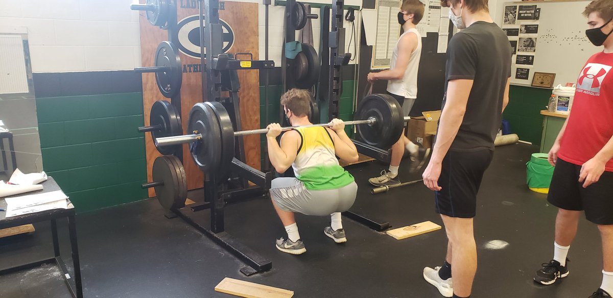 Training with great depth. Tall guys that can bend!
