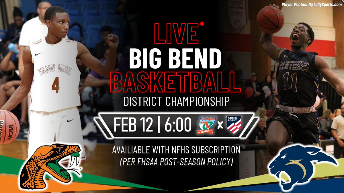 DISTRICT🏀FINALS TONIGHT! 

Round #3 of the District 1-2A Football Playoffs tonight! The St. John Paul II Panthers &amp; FAMU DRS Rattlers throw down for the district crown!

LIVE Stream available on NFHS Network w/ $ubscription (per FHSAA postseason rules): nfhsnetwork.com/events/fhsaa/g…