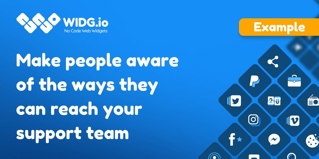 getwidgio's tweet image. ➡ widg.io/examples/dynam…
"Does your business have email, live chat and phone support you’re proud of? Want to make visitors aware of all the ways they can reach you? Introducing our Dynamic Text widget.
Hit the link above to find out more.
#dynamictext #customerservice