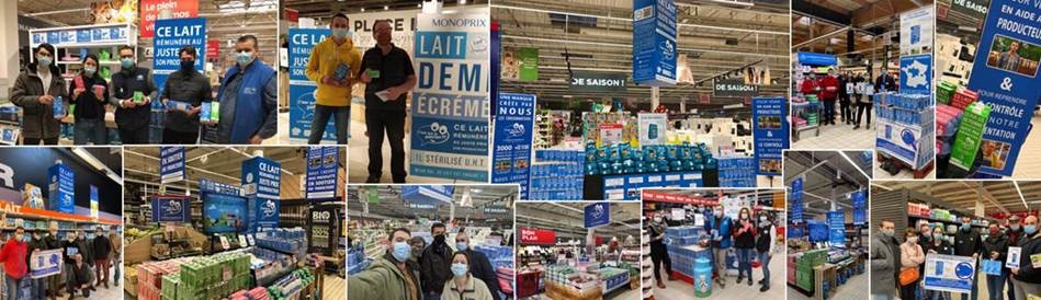 petitelaitiere's tweet photo. Des photos des animations en magasins des producteurs de lait 
@C_qui_le_Patron 
Des échanges riches avec les consommateurs 
 Des produits d’une grande qualité , Respect du cahier des charges (certifié par Bureau Veritas) 
@groupeLSDH 
@OPAPLBC https://t.co/gUqgtr6qU1