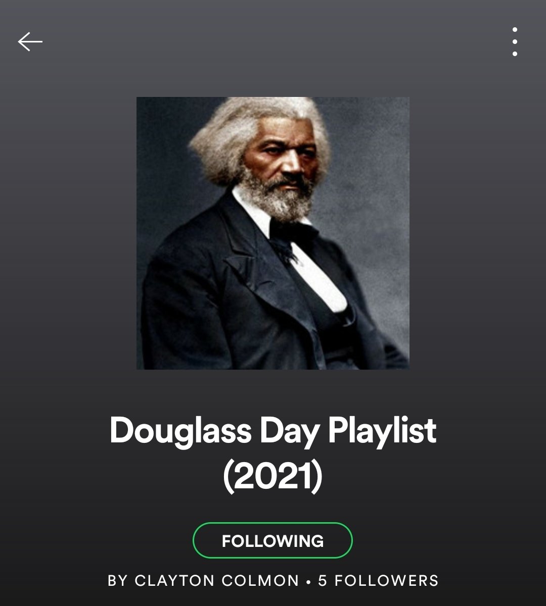 When the @Spotify playlist provides musical accompaniment for the community activity that is @DouglassDayorg... @DigBlk @Crowd_LOC @TLH_CUNY @CathyNDavidson #RadicalLove #BHM #DouglassDay #MaryChurchTerrell  open.spotify.com/playlist/5qweG…