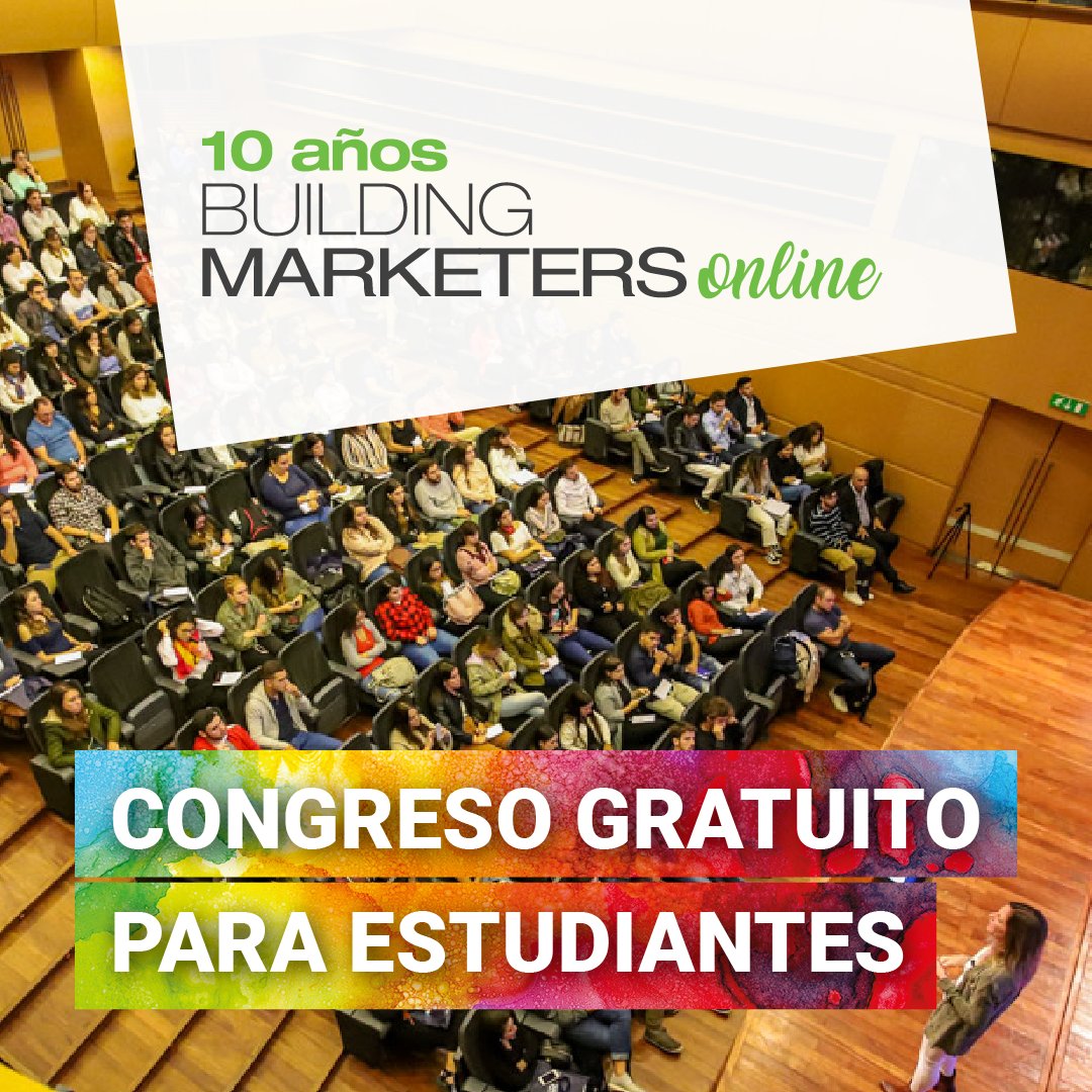 FicUdelar's tweet photo. Compartimos información de interés: 
El 11 de marzo comienza el Congreso Internacional de Marketing, Comunicación e Inserción Laboral &amp; Emprendimiento para estudiantes "Building Marketers". Las inscripciones están abiertas en https://t.co/L6yDwQ1Hn7 
Organiza: @MarketersLatam https://t.co/703dwzXb6c