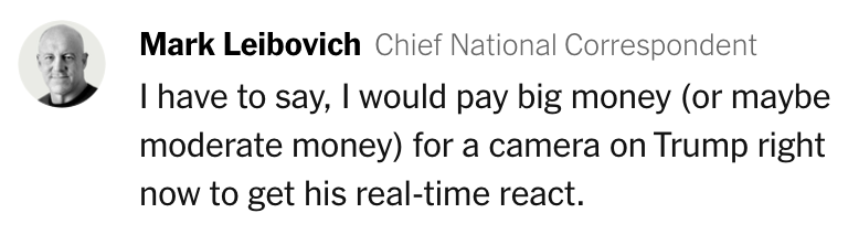 mattbrooklyn's tweet photo. @MarkLeibovich this is why so many of us are getting tired of reading the news. You guys are obsessed with Trump, but the rest of us are sick of him and don't want to hear about him anymore. Yet you want a camera on him? No thanks! https://t.co/r8nC006XZ0