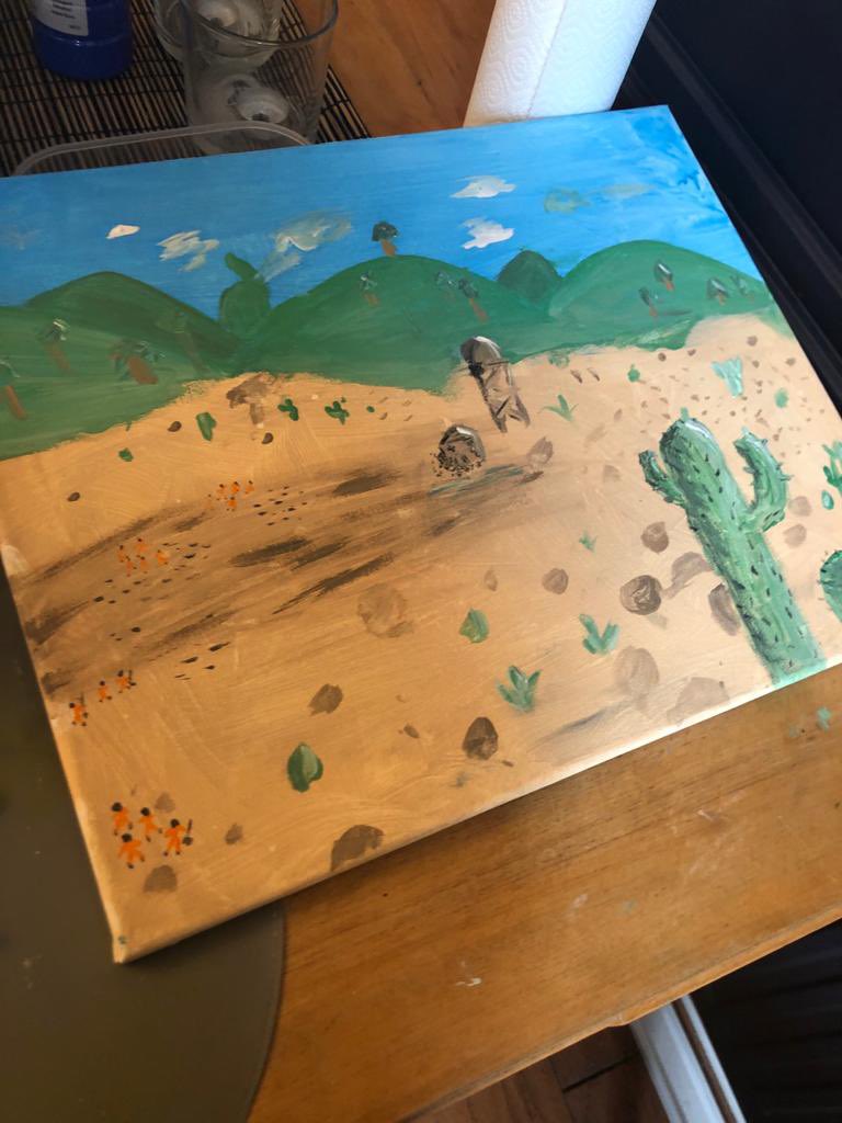 maliburose's tweet photo. @CrossleyStSch Ethans ‘Holes’ artwork https://t.co/9GEe28JXCU