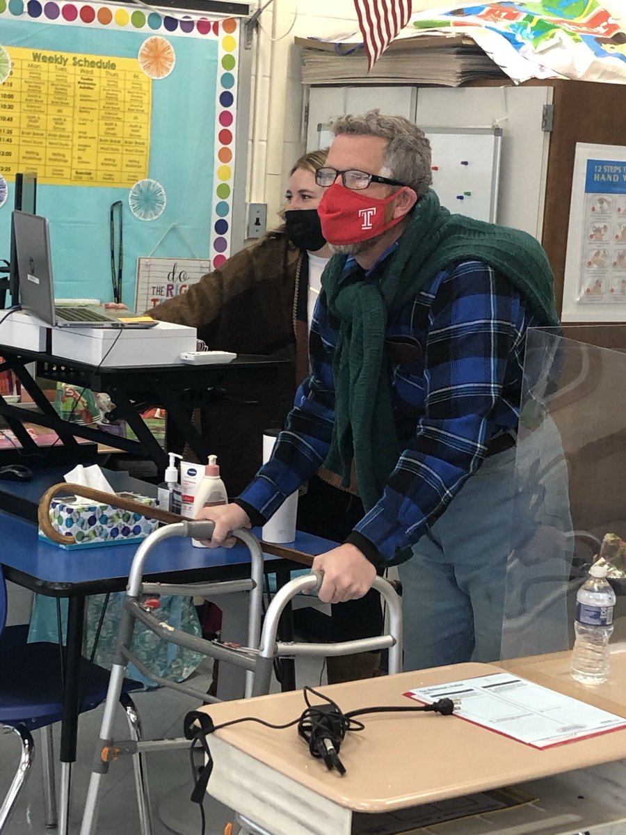 Thanks to Krian Bulak who came all the way from Tennessee to celebrate our 100th Day! #tatemtweets #hopeandgrace #100thDayofSchool #collsedu