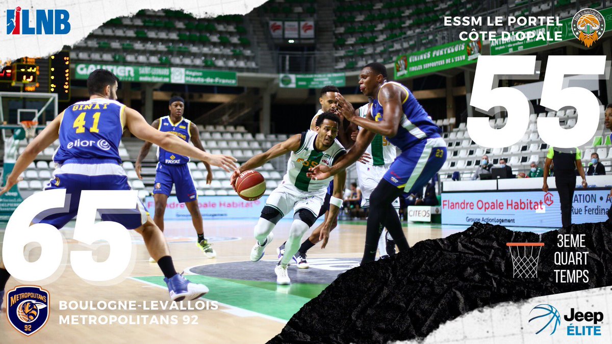 ESSMbasket's tweet photo. #JeepELITE #ESSMMets #LIVE
𝗤𝗨𝗔𝗥𝗧-𝗧𝗘𝗠𝗣𝗦 ③
Jeter l'éponge ? JAMAIS !!!
Nous prenons ce quart 21-14 et recollons à 10 petits points ! Avec Captain #Mangin (13-1-4) et @MervM_22 (14-3-1), l'ESSM revient dans le match ! https://t.co/tu73nVIfiQ