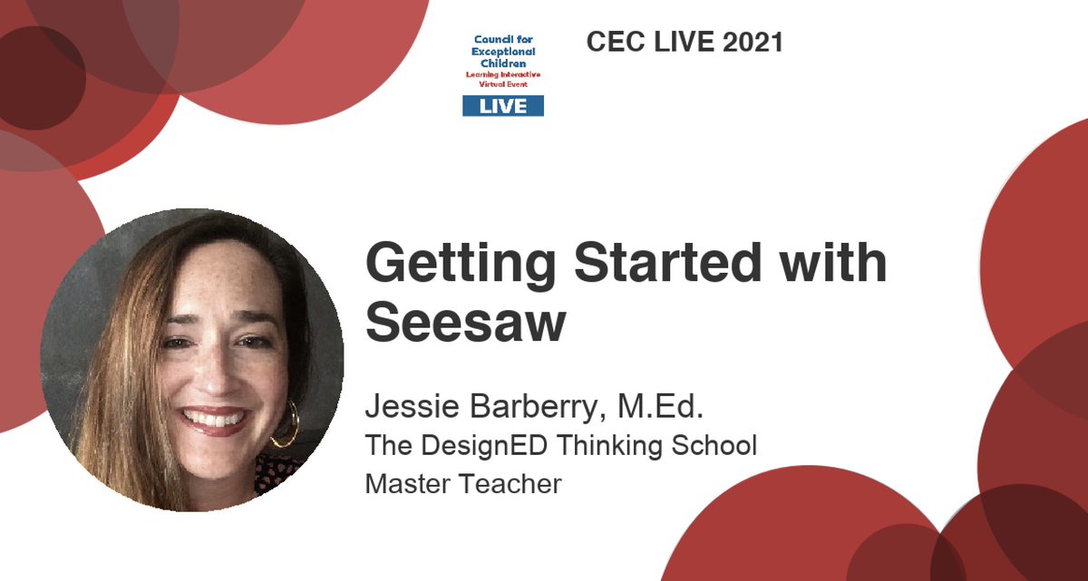 Barberification's tweet photo. Excited to be speaking a CEC Live 2021 in March; Getting Started with @Seesaw for exceptional learners during the Technology Playground! #doingschooldifferently https://t.co/DUSzyCiic3