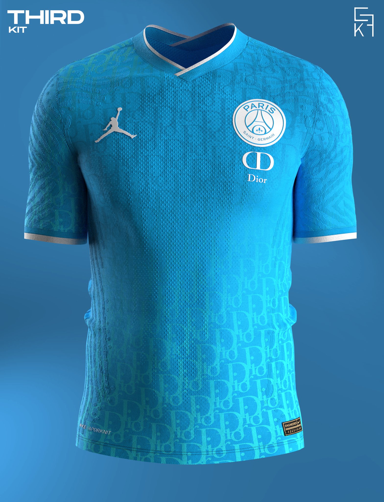 Cfk.designs on X: Jordan x Dior x PSG Third kit concept!⚡️ Let me know  your thoughts! _ #dior #psg #nike #concept #kit #design #jordan   / X