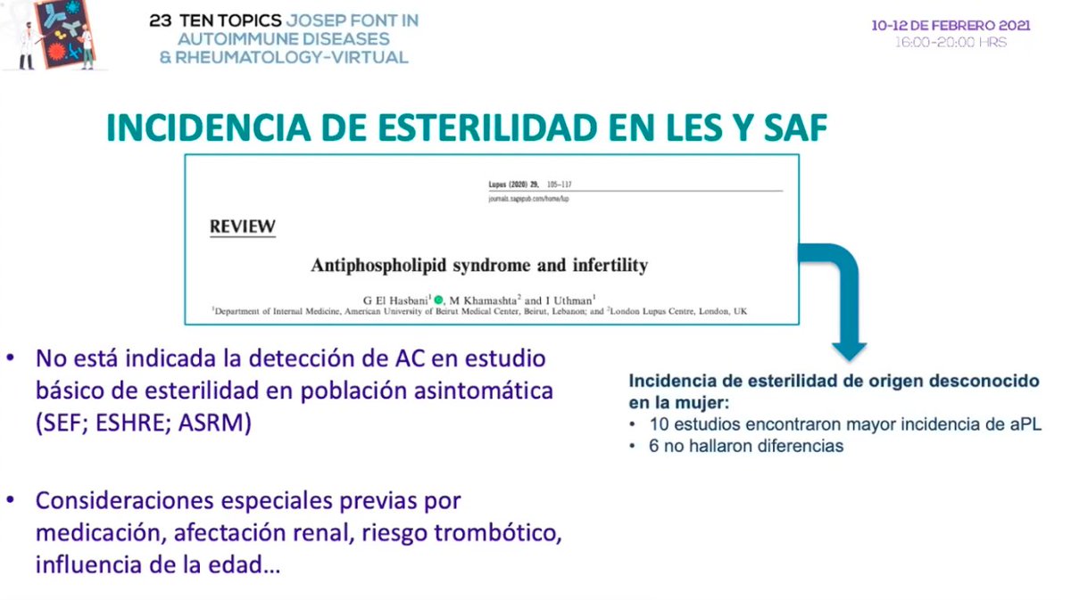 GEAS_SEMI's tweet photo. #23TenTopics
* Tratamiento de la infertilidad en las #EAS
Dra. De La Fuente @ComunidadMadrid
Consideraciones previas
#SEMITuit https://t.co/MDktHPbCJE