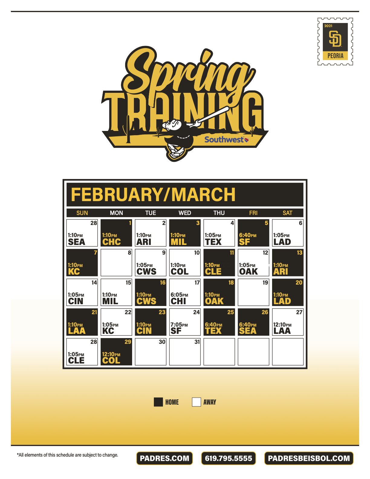 Padres Schedule 2022 Pdf San Diego Padres On Twitter: "The Revised 2021 #Padresst Schedule With Game  Times Has Been Announced! 🗓🌵 @Southwestair Https://T.co/Zsmqcuxleq" /  Twitter