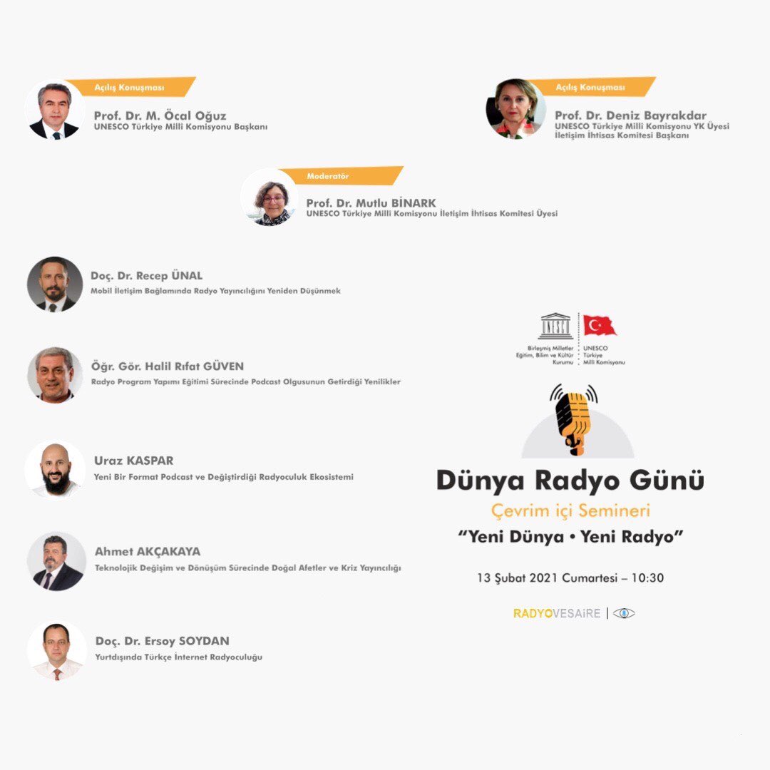 UNICEF tarafından, Dünya Radyo Günü kapsamında organize edilen “Yeni Dünya • Yeni Radyo” çevrim içi seminerine katılmak için aşağıdaki kayıt formunu doldurmanız yeterli. Seminer, 13 Şubat Cumartesi, saat 10.30’da gerçekleşecek 📆.
forms.gle/yMcFXevzRfBoae…