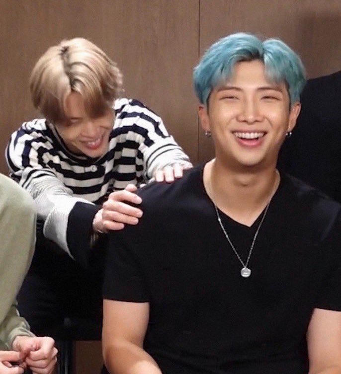 jimin comforting joon bc he wasn’t able to enjoy his time there cause he had a lot of work related things on his mind