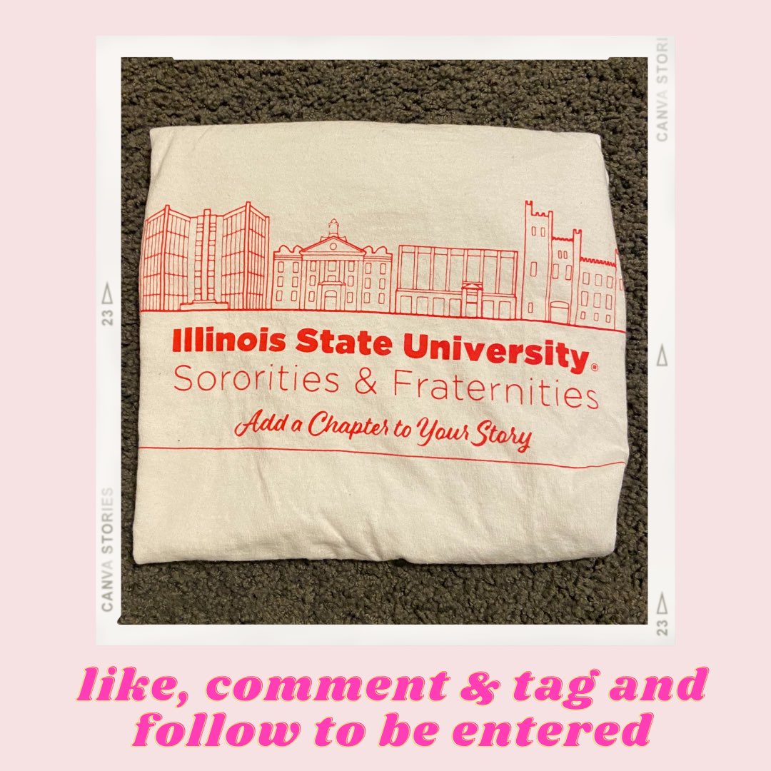 isucpc's tweet photo. GIVEAWAY ALERT!! 🤩 We are giving away a Illinois State SFL t-shirt! All you have to do is like this tweet, comment & tag 2 friends and be sure you’re following our account! Giveaway closes 2/19 @ 12pm, and the winner will be messaged via DM. #bepanhellenic https://t.co/xOux3cYtiW