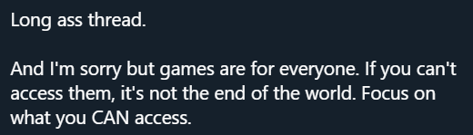 Apparently the word "everyone" doesn't include disabled people?