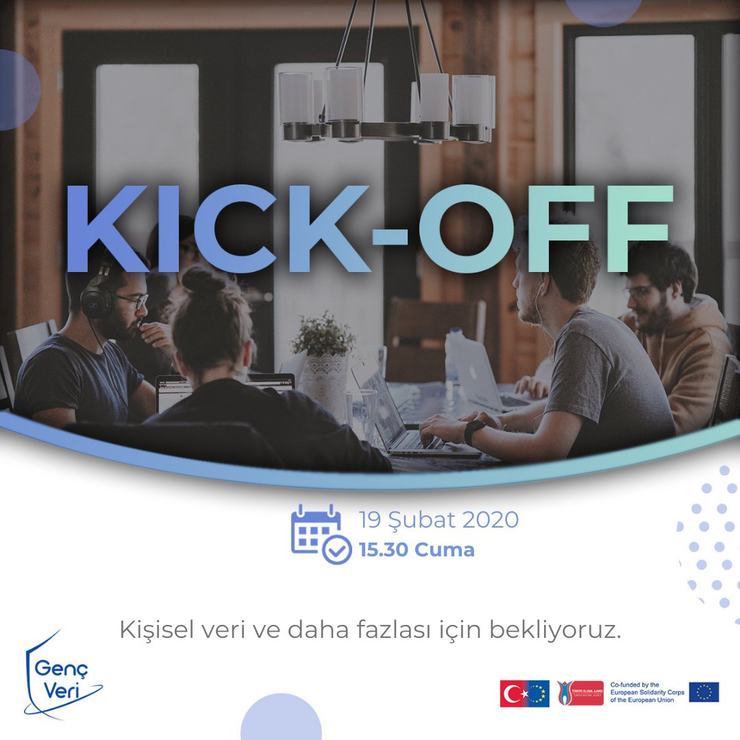 #GencVeri projesi çevrimiçi açılış toplantısı ile faaliyetlerine başlıyor!
Sen de bize katıl, projenin detaylarını öğren, etkinliklerimizde yer al!
Kayıt için: buff.ly/3d7EQ0c
🗓️19 Şubat Cuma günü
🕞15.30