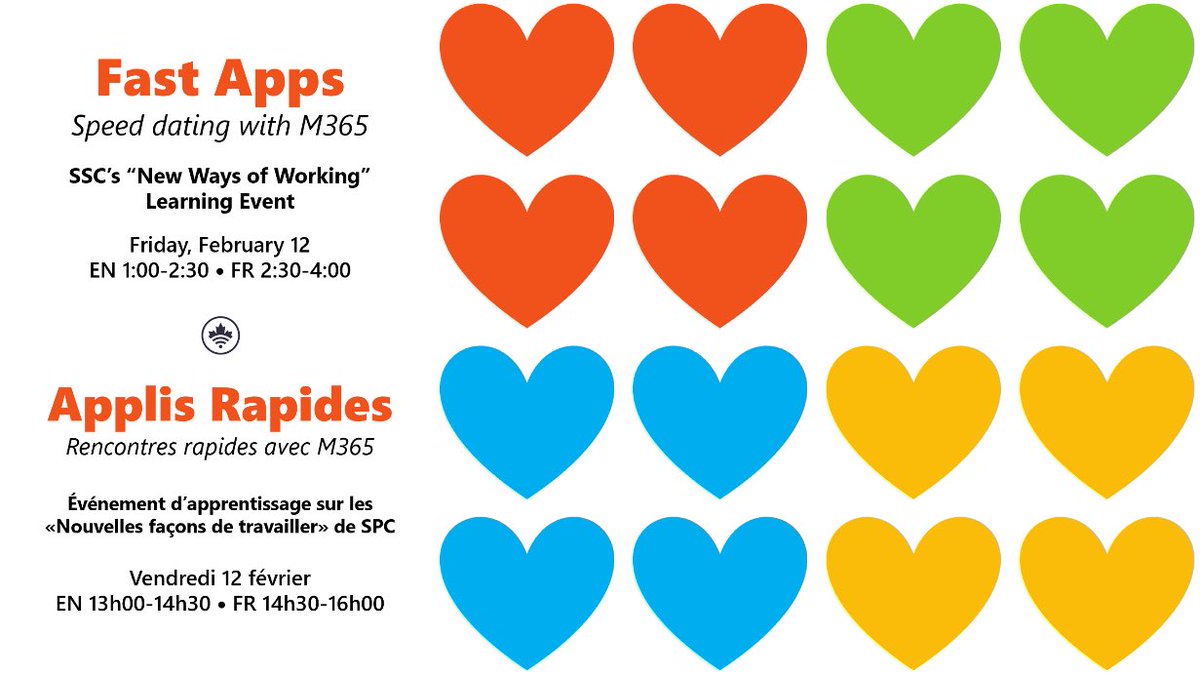 sarchibald13's tweet photo. Laissez-nous vous introduire au monde de M365! Cet après-midi venez à notre événement d'apprentissage SPC Applis Rapides #RencontresExpressAvecM365 et aidez-nous à lancer les #NouvellesFaçonsDeTravailler à SPC! Info : https://t.co/df12gqOm3o https://t.co/CvUG4iyq8m