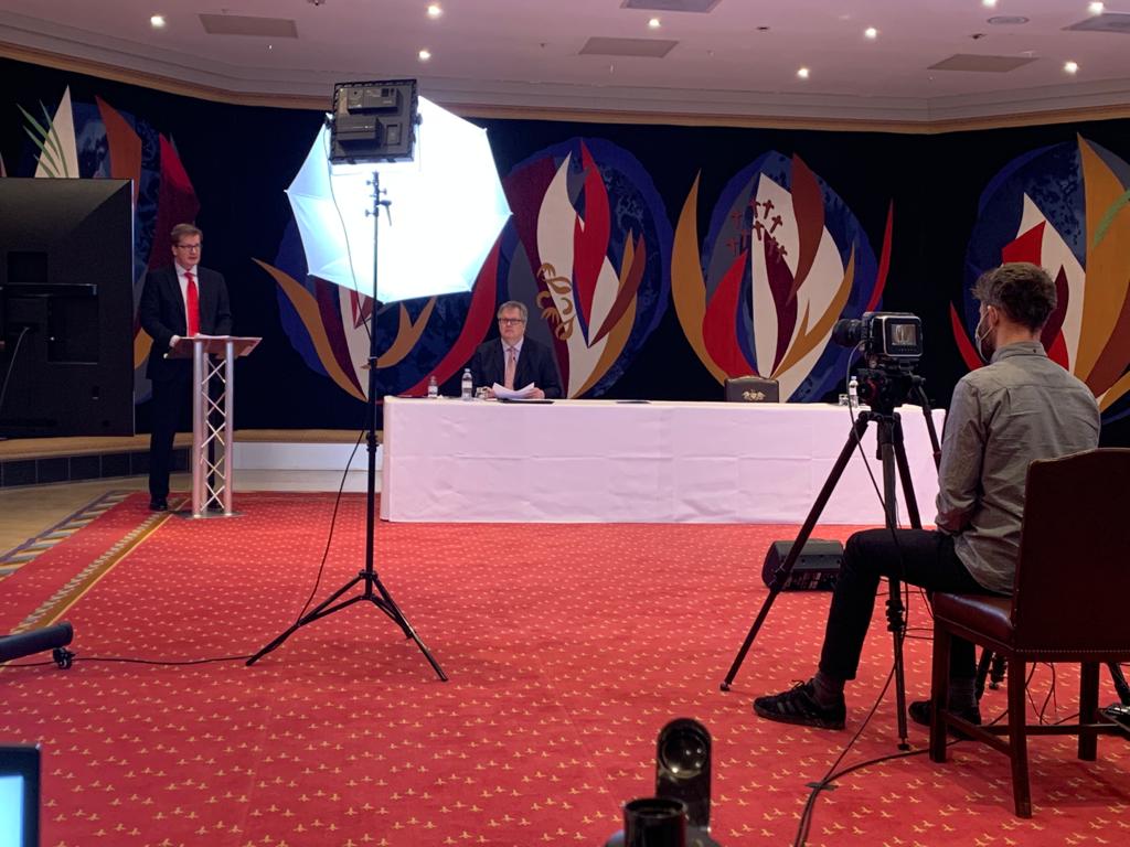 Storm_IR's tweet photo. It was nice to be back the city yesterday, producing Gleesons' live Full Year Results via Zoom webinar at Grocer's Hall. We incorporated live speakers, presentations and a live Q&amp;A session, meaning participants were able to ask questions and interact with panellists in real time. https://t.co/fW7fsQTROb