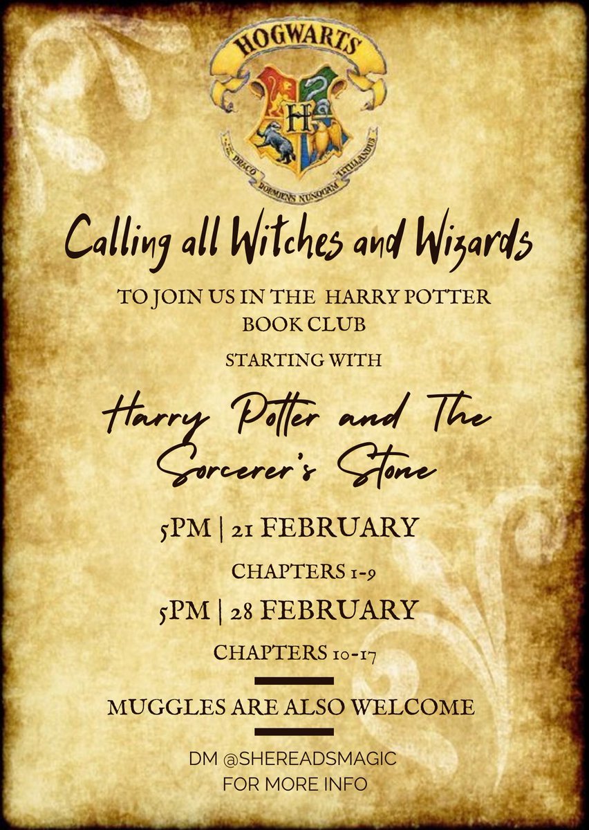 SheReadsMagic's tweet photo. Join us! #harrypotterbooks #bookclub https://t.co/gRH5qRAwBR