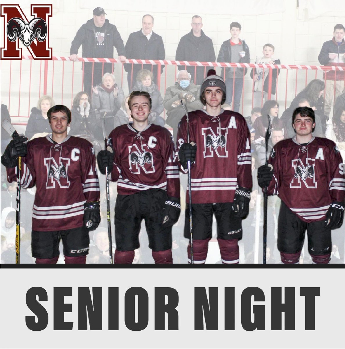 Senior Game tomorrow. Congrats to Ben, Nolan, Ryan and Tommy.
<a href="/nbramsathletics/">Northbridge Athletics</a> @SuttonAthletics <a href="/NipmucAD/">Nipmuc HS Sports</a>