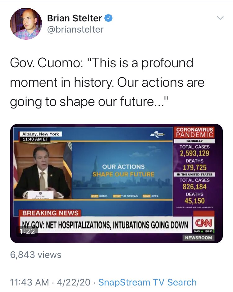 The outlet got their key voices involved in pushing the idea that Cuomo was an antidote to Trump. The way that  @brianstelter talked about  @NYGovCuomo mirrors how Pravda writes about Putin.