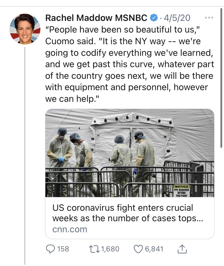 I simply don’t have the space (or mental stamina) to get to everyone in media. But these two - from  @NPR and  @maddow - seem to sum up the sentiment well.And  @intelligencer and  @therecount, too.