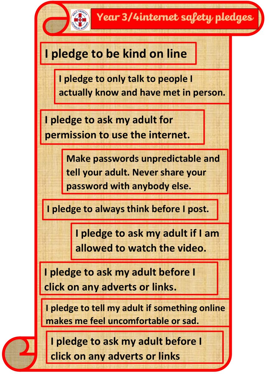 HTAClassBH's tweet photo. We have made internet safety pledges. You were all fab at knowing exactly how to use the internet safely and making it a kind place to be @HTAClassBH @HTAClassJezioro @htaclass3 @OLOLCatholicMAT @HTAHeadteacher  #SaferInternetDay #AnInternetWeTrust #HTAComputing https://t.co/2pWhx3qPoD