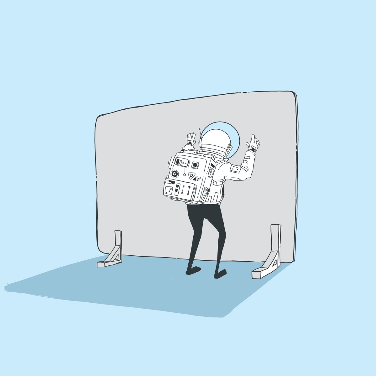 かずのこ בטוויטר 宇宙飛行士の顔はめパネルを楽しむ宇宙飛行士 イラスト