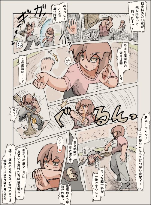 #Ballbusting 漫画形式の金的絵です 