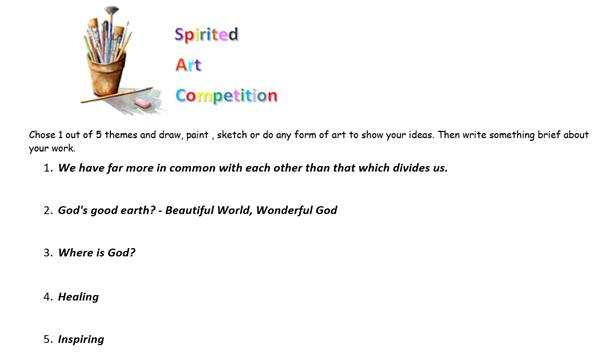 Mrs_Welbeck's tweet photo. Draw, paint, sketch or do any form of Art to show your ideas. It's the RE Spirited Art Competition organised by Thurrock SACRE! Please use this link for more details https://t.co/JdNNC0JFV6  @QHAThurrock @MrsHowa85779328 @Miss_GKnight @MrsVenemore @OrnerMiss @MrsWonderling https://t.co/fXanBcG8h6