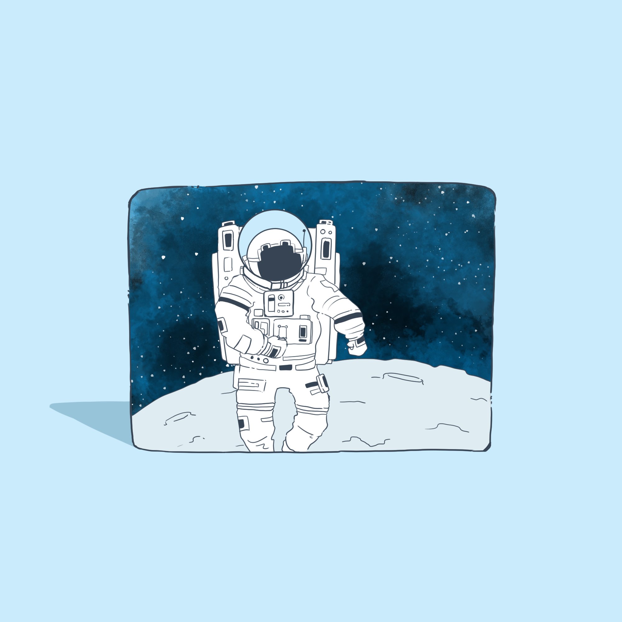 かずのこ 宇宙飛行士の顔はめパネルを楽しむ宇宙飛行士 イラスト T Co Q1xcsecnbs Twitter