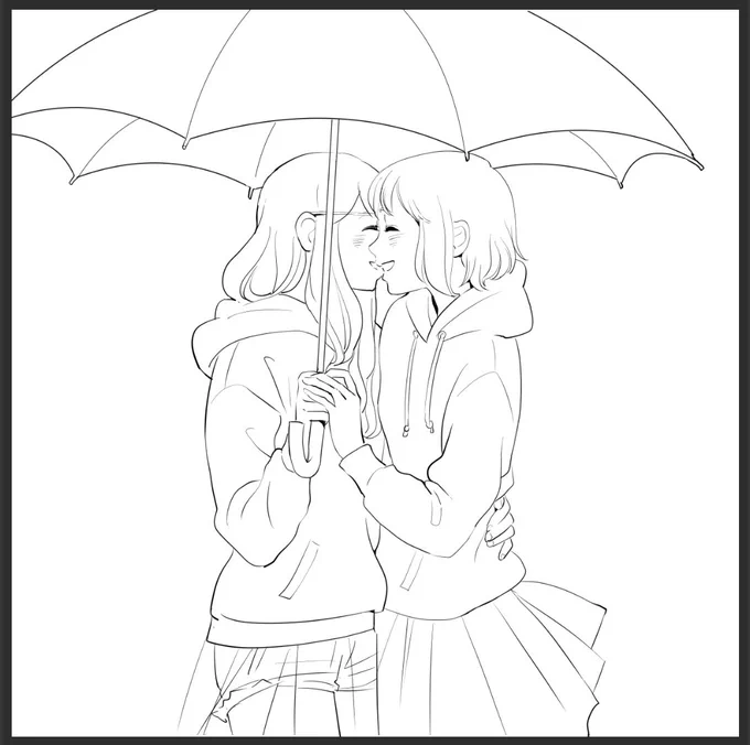相合傘
Sharing an umbrella 