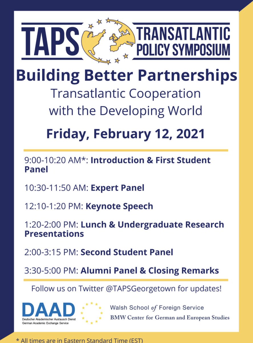 EuropaSaxa's tweet image. Tune in to @TAPSGeorgetown at our webinar link: georgetown.zoom.us/s/93440338650

Take a look at our schedule to see when students, alumni, experts, and keynote speaker @gyude_moore @CGDev are on.