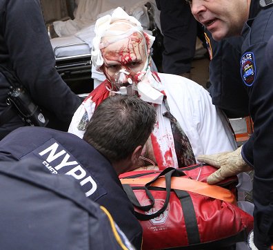 28-When the paramedics transferred me to the stretcher, I passed out with my eyes open. It was at this time I heard the  #NYPD Officers talking about me. I heard Officer Tamara Taylor call me "likely". I later learned that being termed "likely" is "copspeak" for "likely to die".