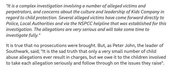 The idea that the police were pursuing "unfounded" allegations is also deranged. (From nonsense passim:  https://www.bbc.co.uk/news/uk-41644617 )