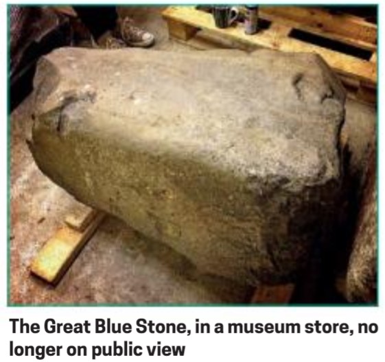 There was also a 'Great Blue Stone' at Scarborough near the Castle that functioned as the market stone for the town, being 'where public bargains were ratified and discharged, it being the custom in those days':  https://issuu.com/yourlocallink/docs/sr_july_2017.compressed/34