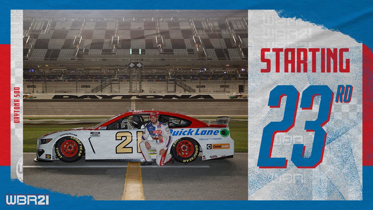 It’s better than 24th if you really think about it. Rolling off 23rd for the 919th annual #DAYTONA500